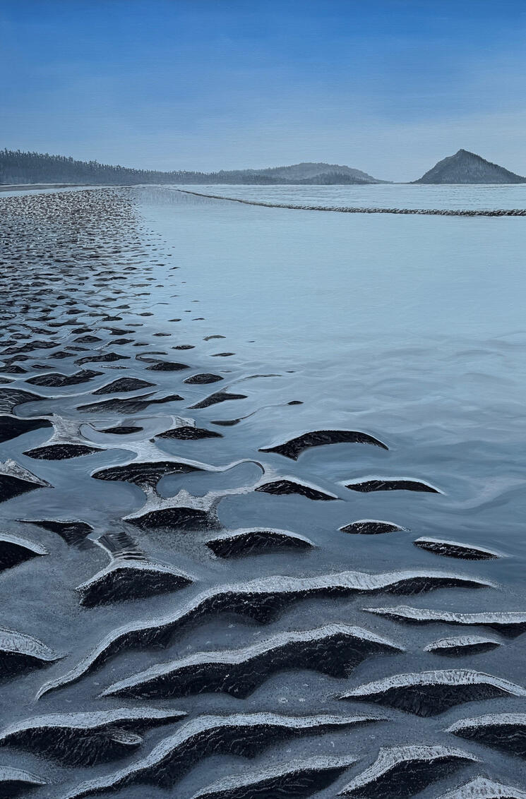 "Beach Dunes", Oil on Canvas 60" x 40 x 1.5 (Kubatoff Gallery)