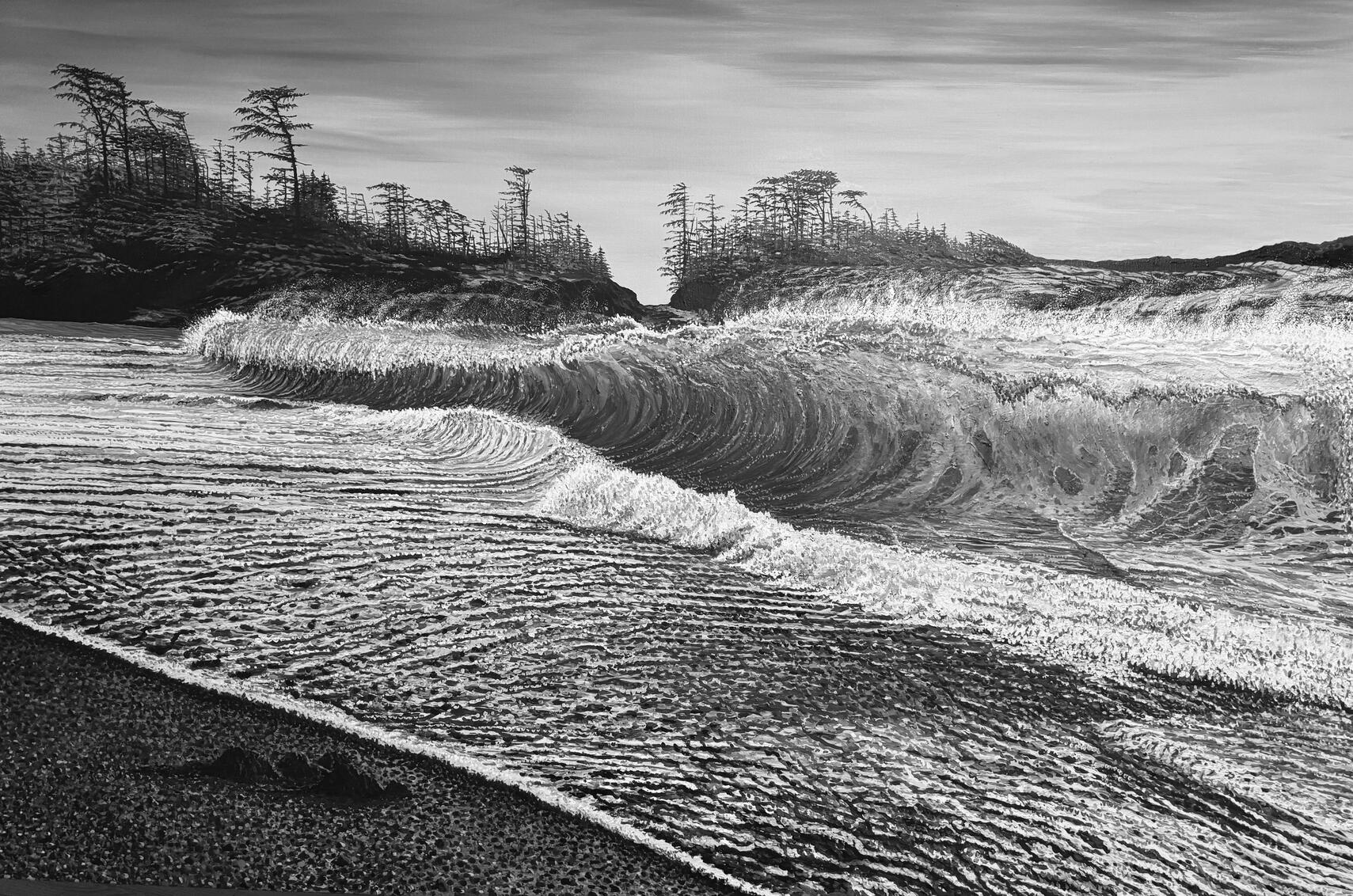 "South Beach II", Oil on Canvas 48" x 72 - Exclusively at Kurbatoff Gallery