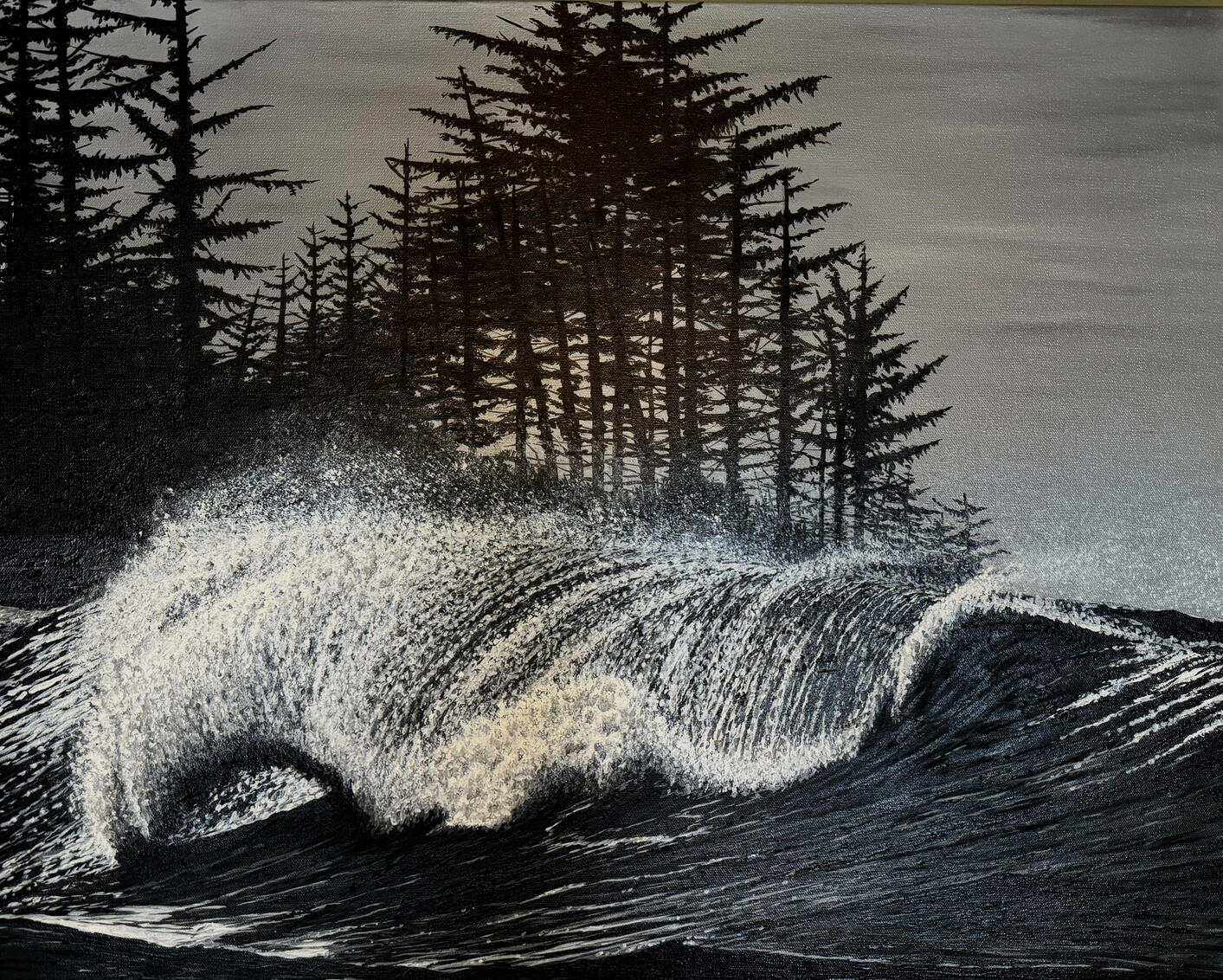 "Majestic Breaker"" Oil on Canvas, 24" x 30" x 1.5" Exclusively at TGCA