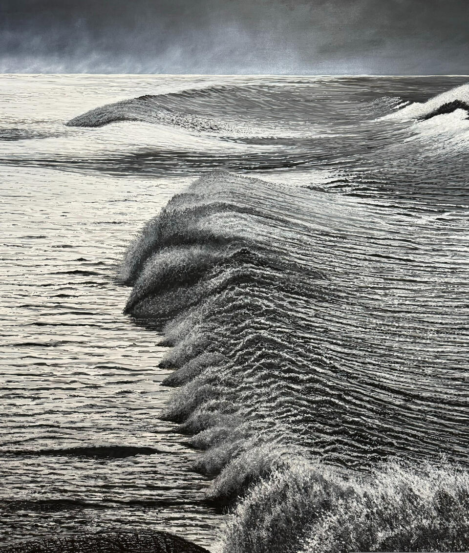 "Seventh Wave" Oil on Canvas, 36" x 48" x 1.5" - Exclusively at Kurbatoff Gallery